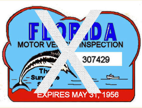 (image for) 1956 Florida Safety Check Inspection sticker